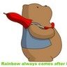 Bu Bu Bear Red umbrella
