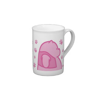 Pink BuBu Bear Class Bone China Mug by BurgerSu